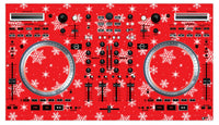 Numark NS 6 Skin X-MAS Red Snowflakes