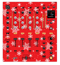 Pioneer DJ DJM 700 Skin X-MAS Red Snowflakes