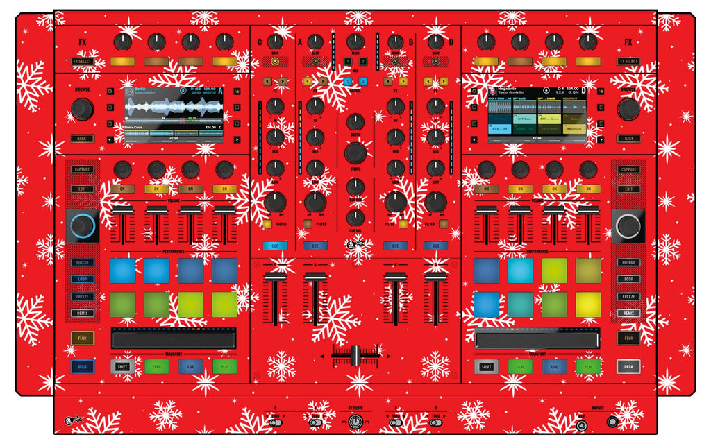 Native Instruments S8 Skin X-MAS Red Snowflakes