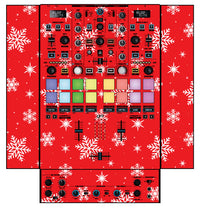Reloop Elite Skin X-MAS Red Snowflakes
