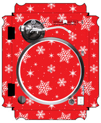 Technics 1200 / 1210 MK2 VERTICAL Skin X-MAS Red Snowflakes