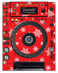 Pioneer DJ CDJ 850 Skin X-MAS Red Snowflakes