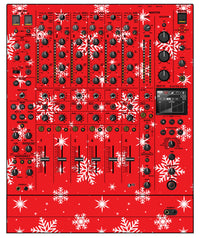 Pioneer DJ DJM V10 LF Skin X-MAS Red Snowflakes