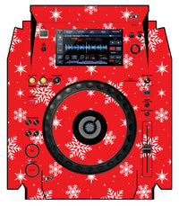 Pioneer DJ XDJ 1000 Skin X-MAS Red Snowflakes