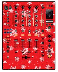 Pioneer DJ DJM 900 NEXUS Skin X-MAS Red Snowflakes