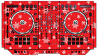 Numark NS 7 II Skin X-MAS Red Snowflakes
