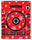 Denon DJ LC 6000 Skin X-MAS Red Snowflakes