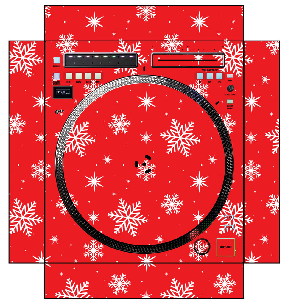 Rane TWELVE MK2 Skin X-MAS Red Snowflakes