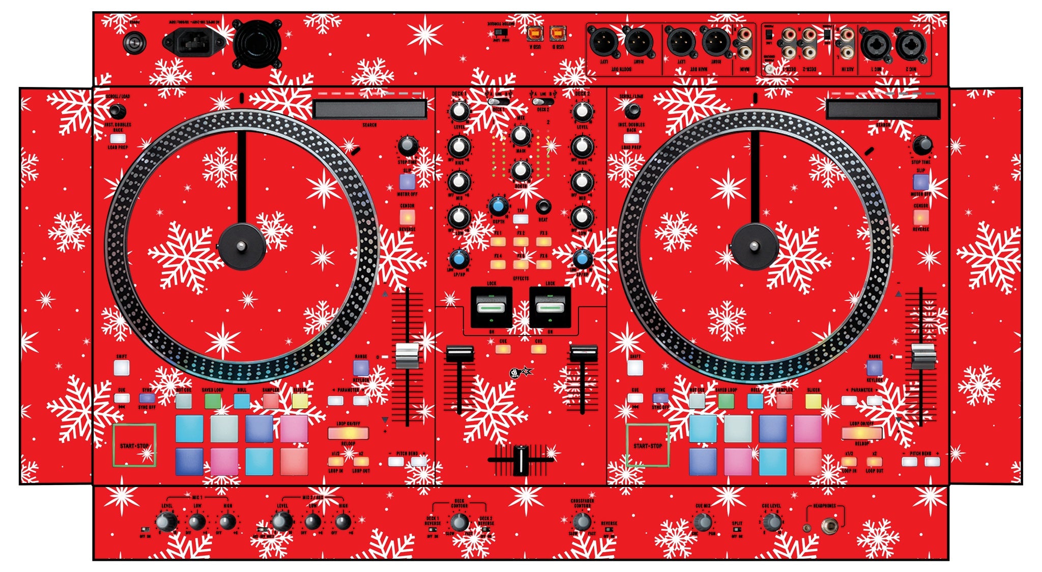 Rane ONE Skin X-MAS Red Snowflakes