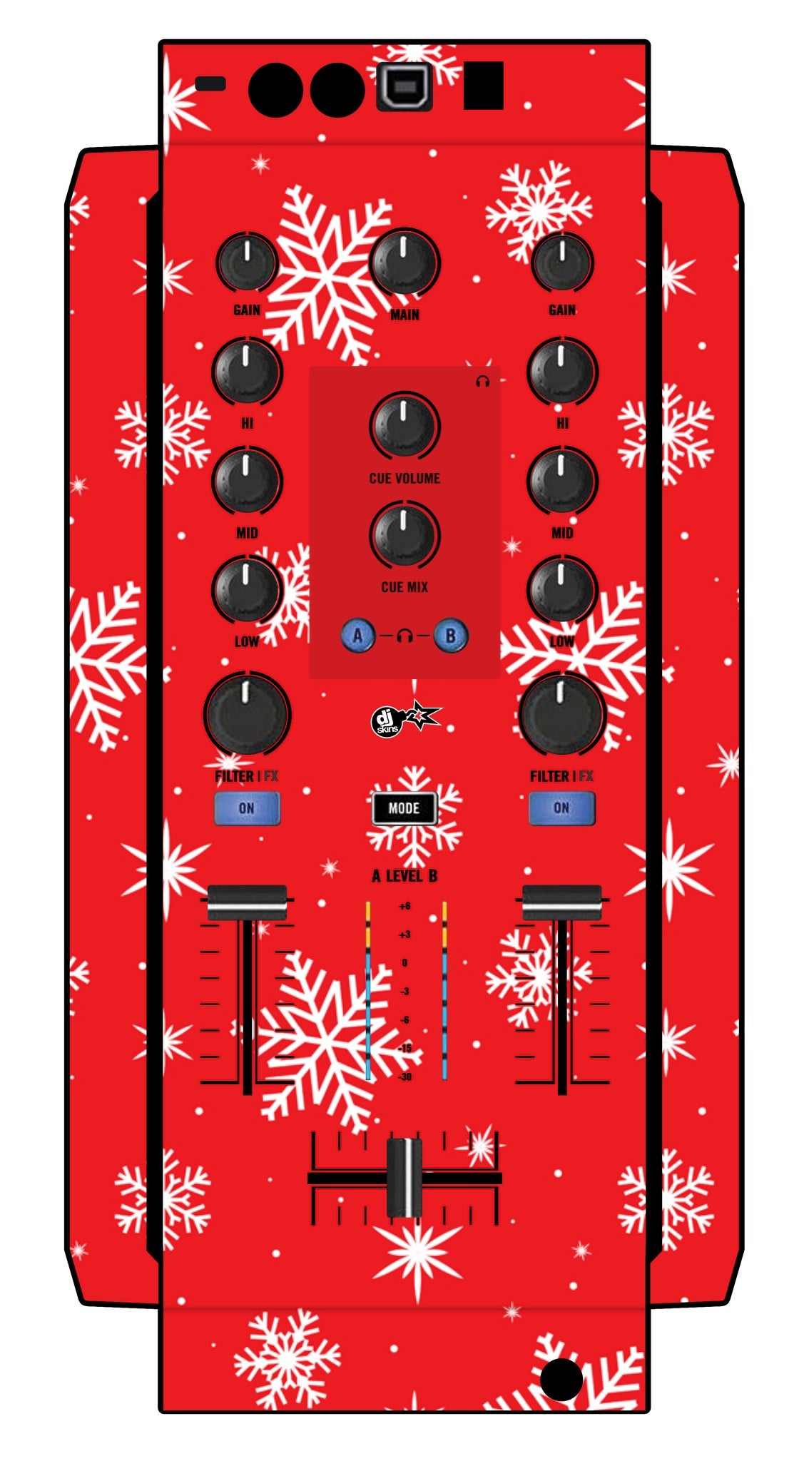 Native Instruments Z1 Skin X-MAS Red Snowflakes