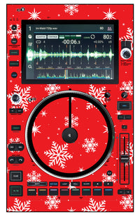 Denon DJ SC 6000 M Skin X-MAS Red Snowflakes