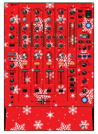 Pioneer DJ DJM 750 MK2 Skin X-MAS Red Snowflakes