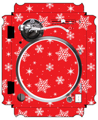 Technics 1200 / 1210 MK5 VERTICAL Skin X-MAS Red Snowflakes