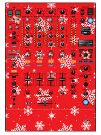 Pioneer DJ DJM 900 NEXUS 2 Skin X-MAS Red Snowflakes