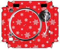 Technics 1200 / 1210 MK2 Skin X-MAS Red Snowflakes