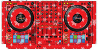 Pioneer DJ DDJ 1000 Skin X-MAS Red Snowflakes