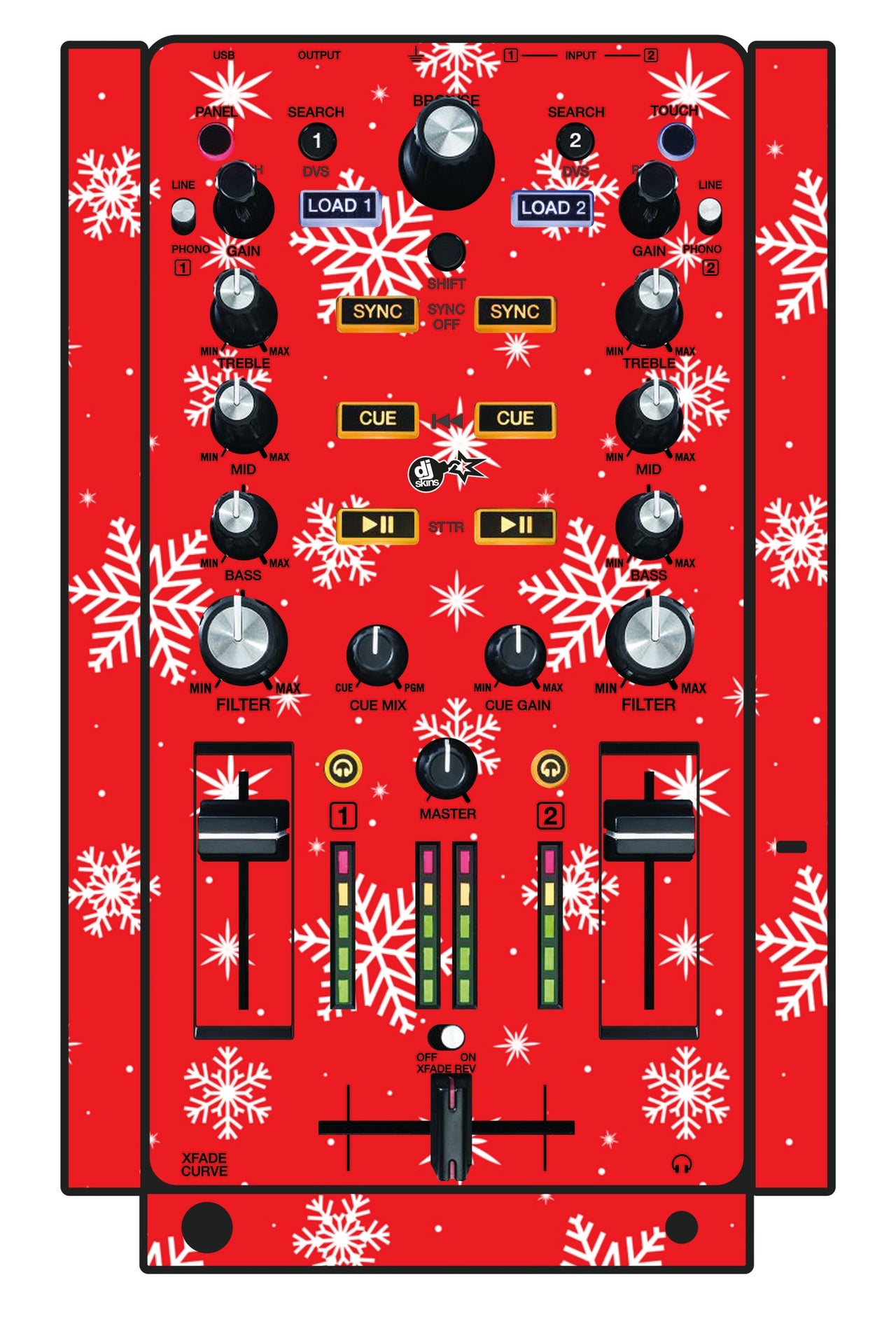 Akai Pro AMX Skin X-MAS Red Snowflakes
