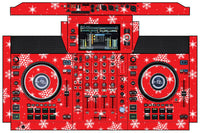 Denon DJ SC Live 4 Skin X-MAS Red Snowflakes