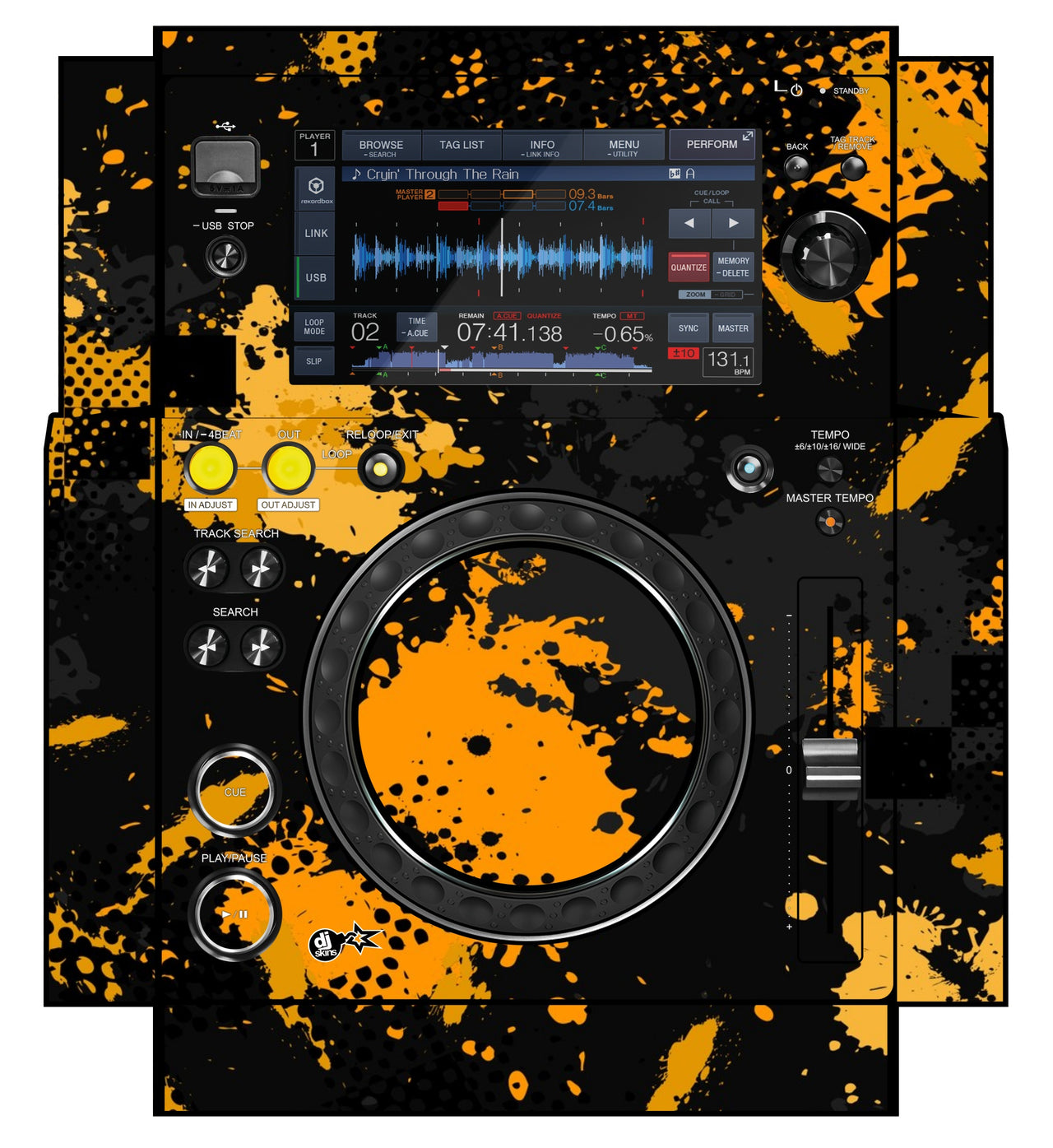 Pioneer DJ XDJ 700 Skin Conflict Yellow