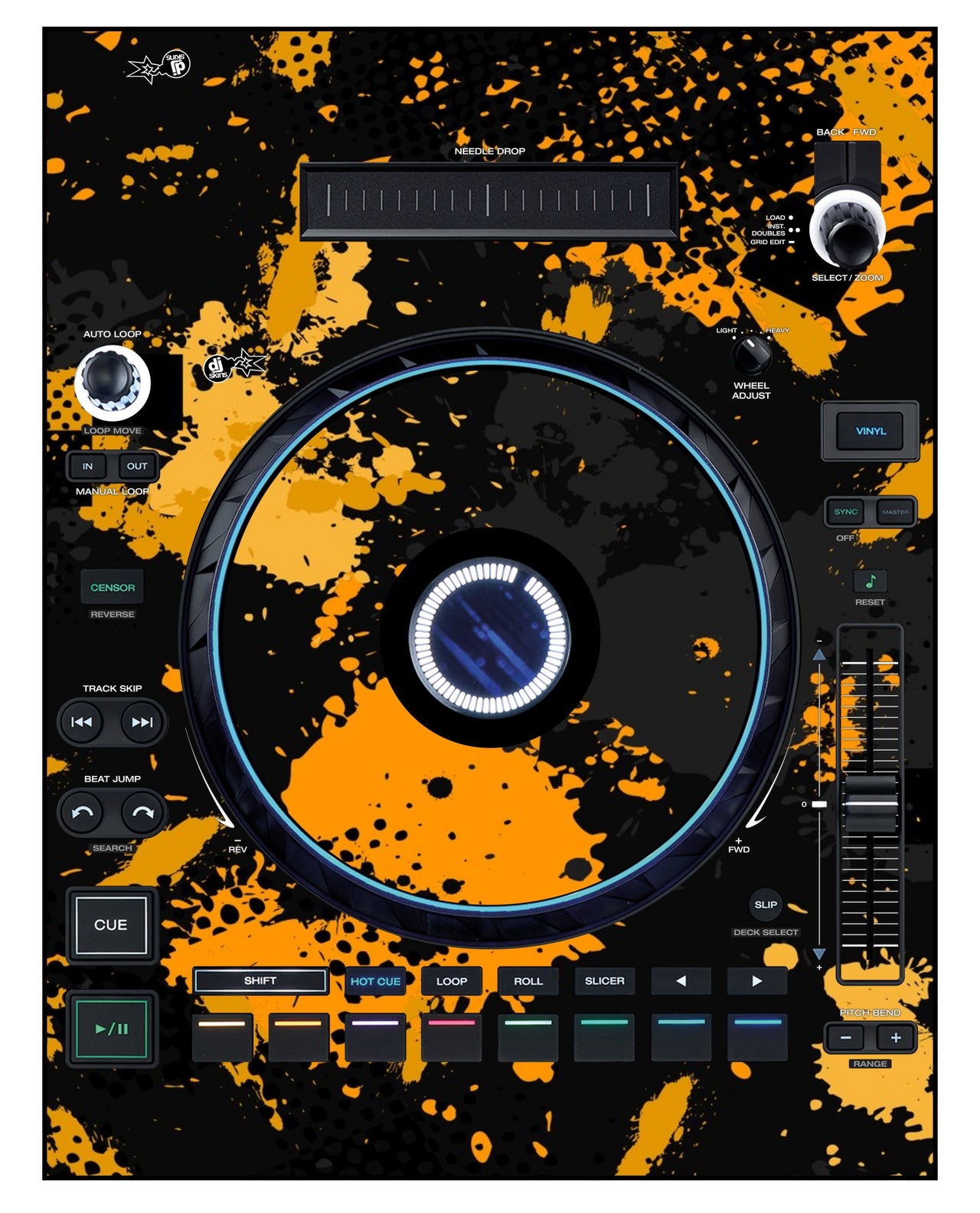 Denon DJ LC 6000 Skin Conflict Yellow