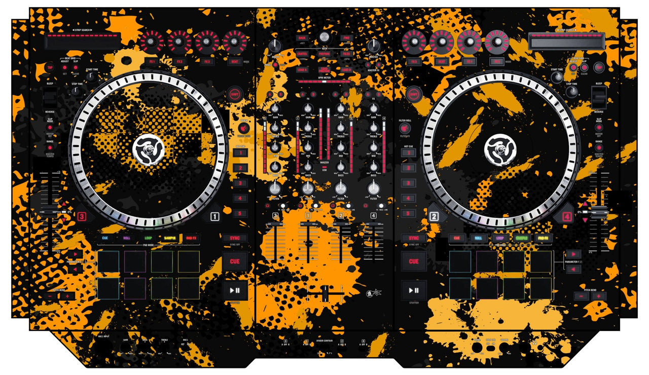 Numark NS 7 II Skin Conflict Yellow