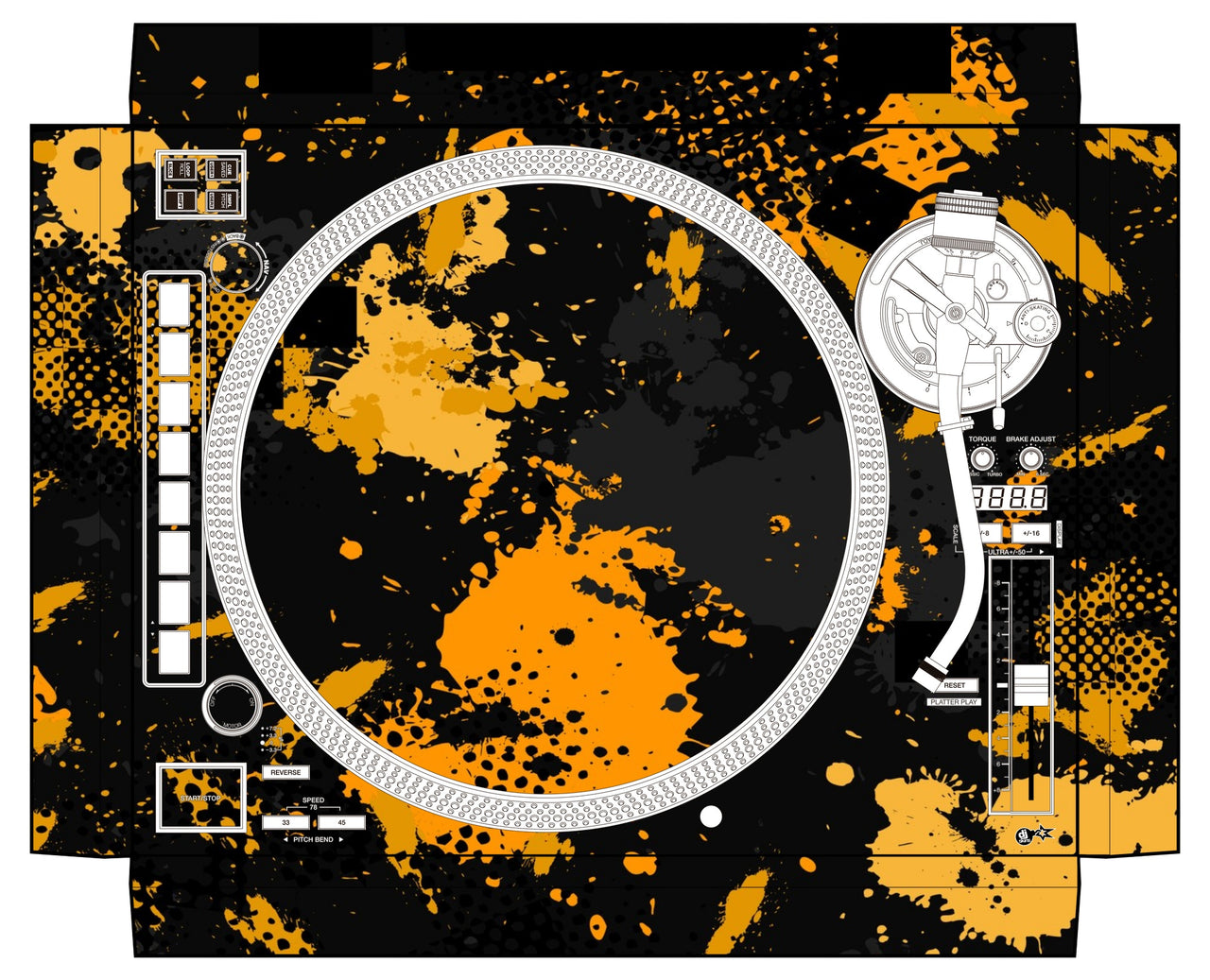 Reloop RP 8000 MK2 Skin Conflict Yellow
