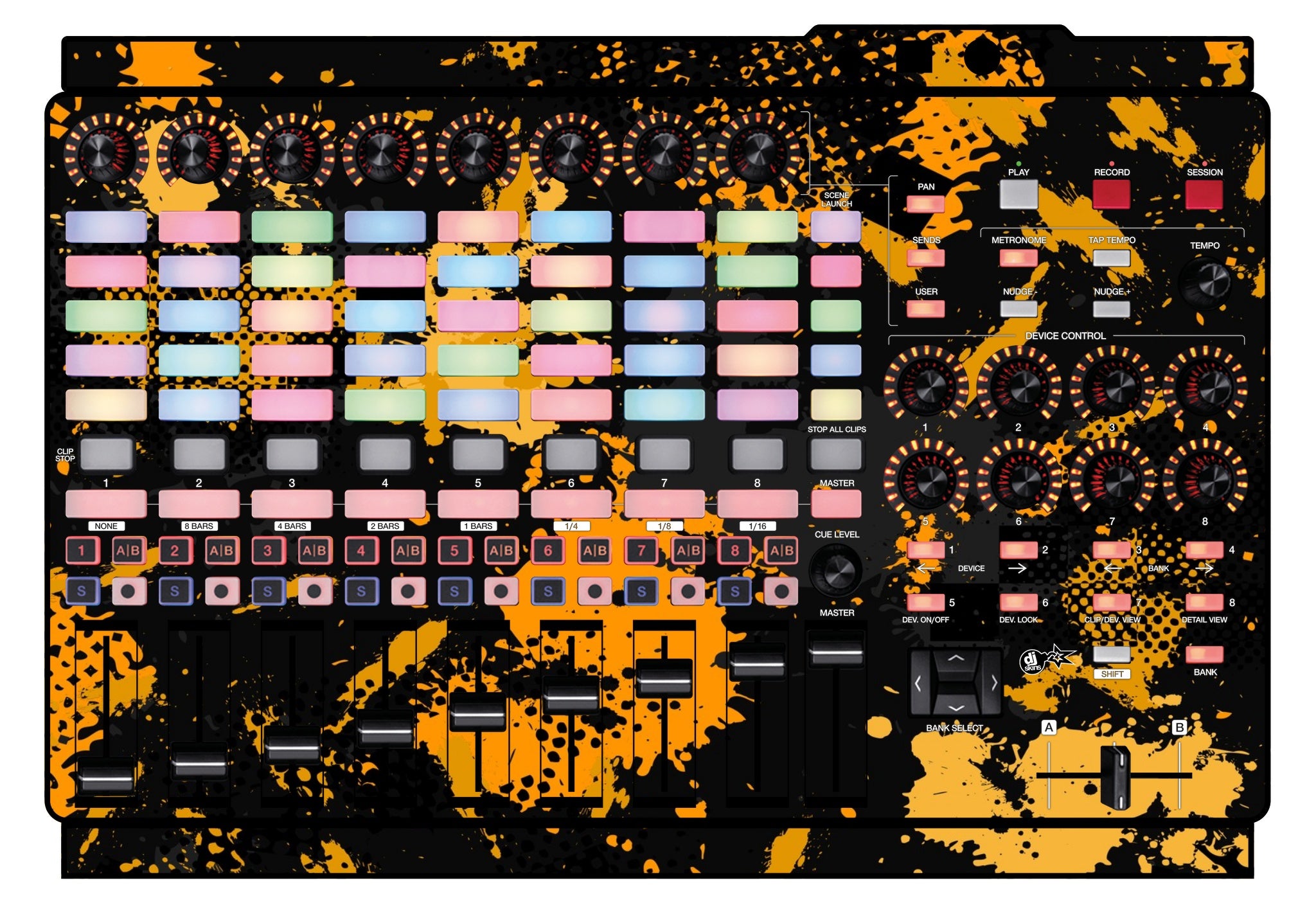 Akai Pro APC 40 MK2 Skin Conflict Yellow