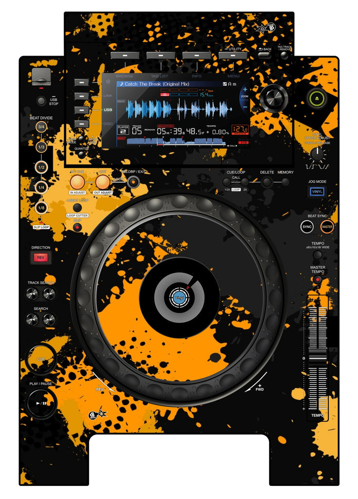 Pioneer DJ CDJ 900 NEXUS Skin Conflict Yellow