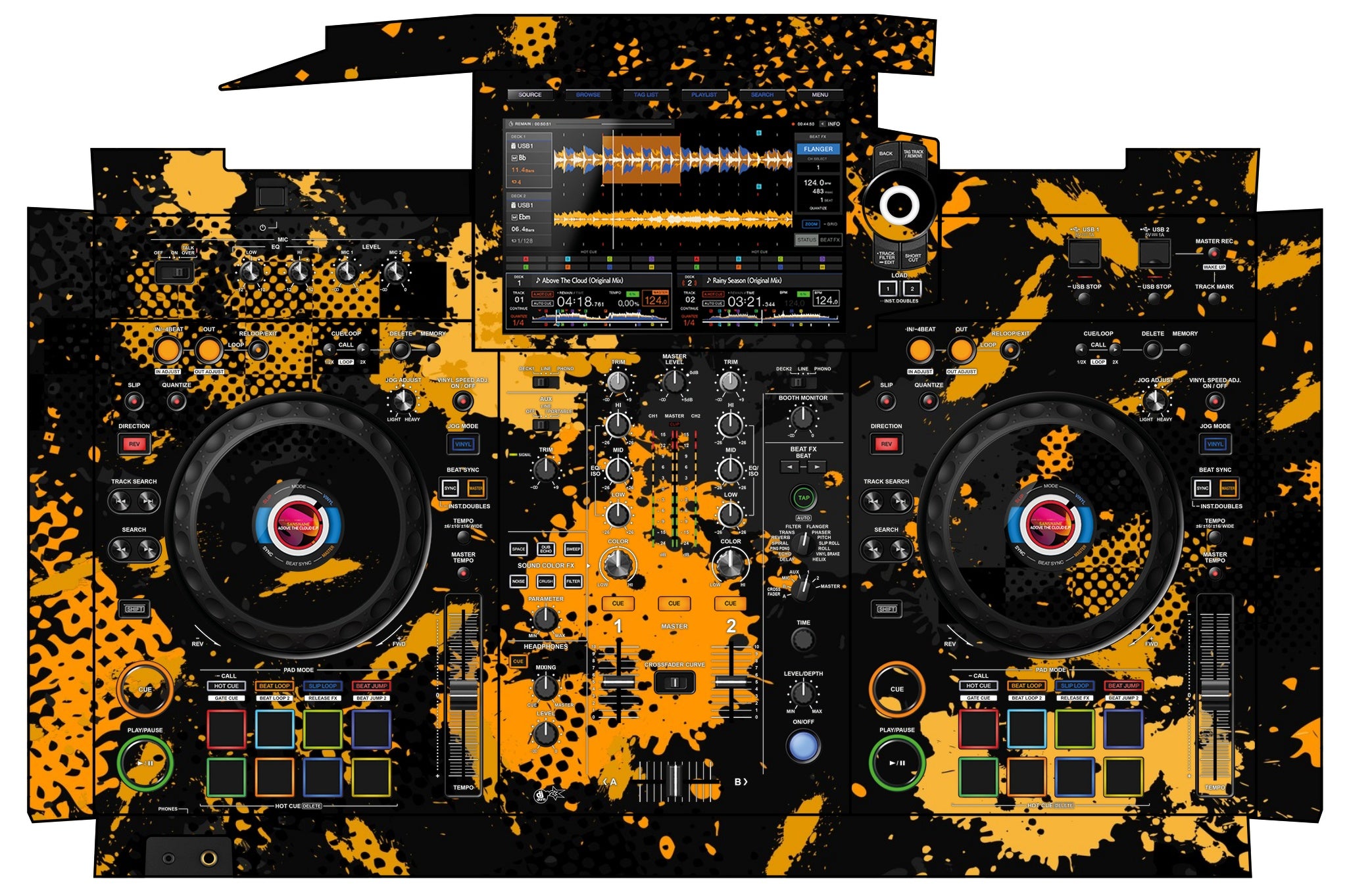 Pioneer DJ XDJ RX 3 Skin Conflict Yellow