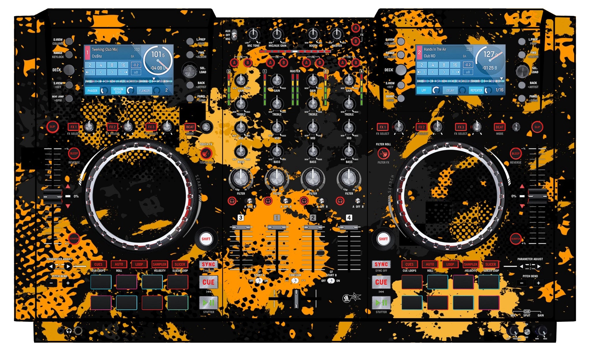 Numark NV 2 Skin Conflict Yellow